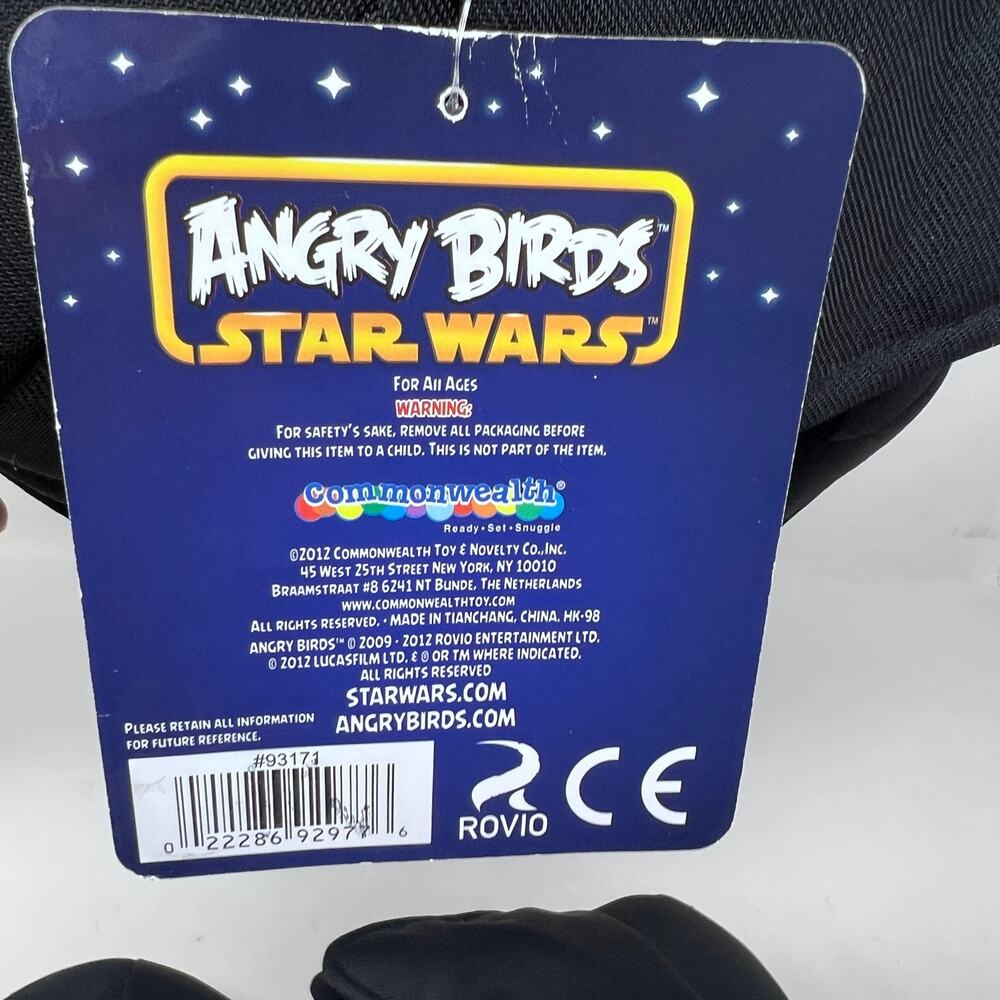 Angry Birds Star Wars Darth Vader Pig LOT of‎ 3 Black Plush Set 5" 8" no sound - Picture 7 of 8